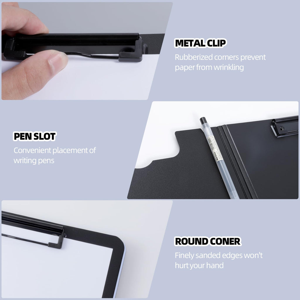 FRETONBA Clipboard Folder, 2 Pcs A4 Foldable