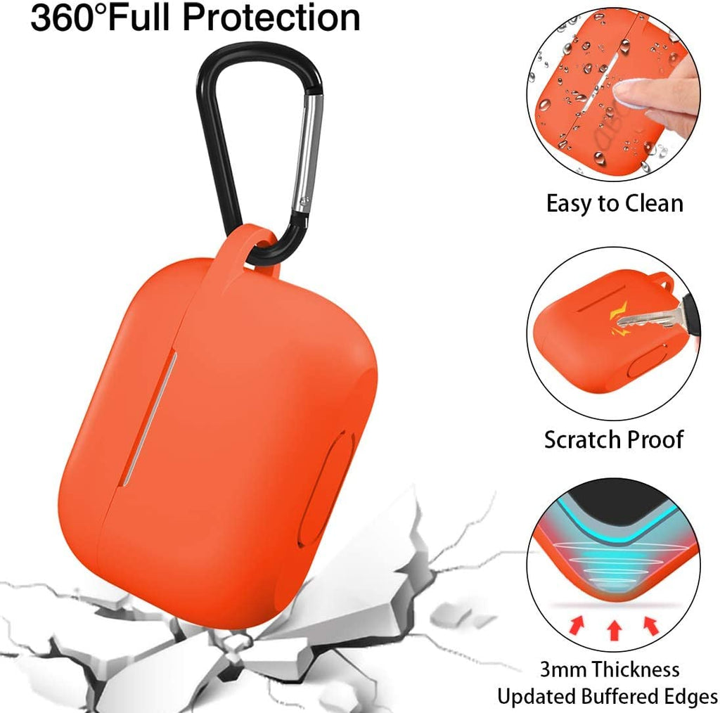 Lerobo for AirPod Pro Case, Soft Silicone Cover with Keychain - Orange view 4