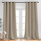 NICETOWN Bedroom Curtains Blackout Draperies - Noise Reducing Thermal Insulated Window Decorative Blackout (Pack of 2)