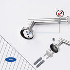 TASTOS Toilet Paper Holder SUS304 Stainless Steel Round - Polished Chrome / 1 view 5
