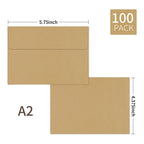 Ouzoustate A2 Invitation Envelopes 4.375x5.75 - kraft view 1