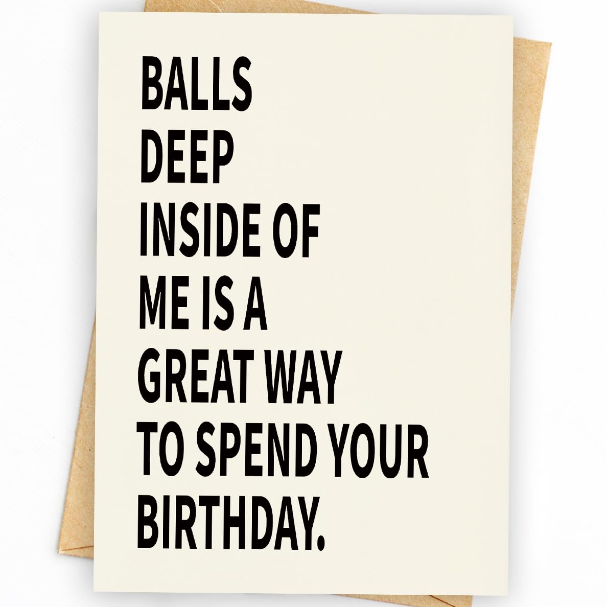 WowBefun Funny Birthday Card for Men, Husband, Boyfriend, and Him - E Style