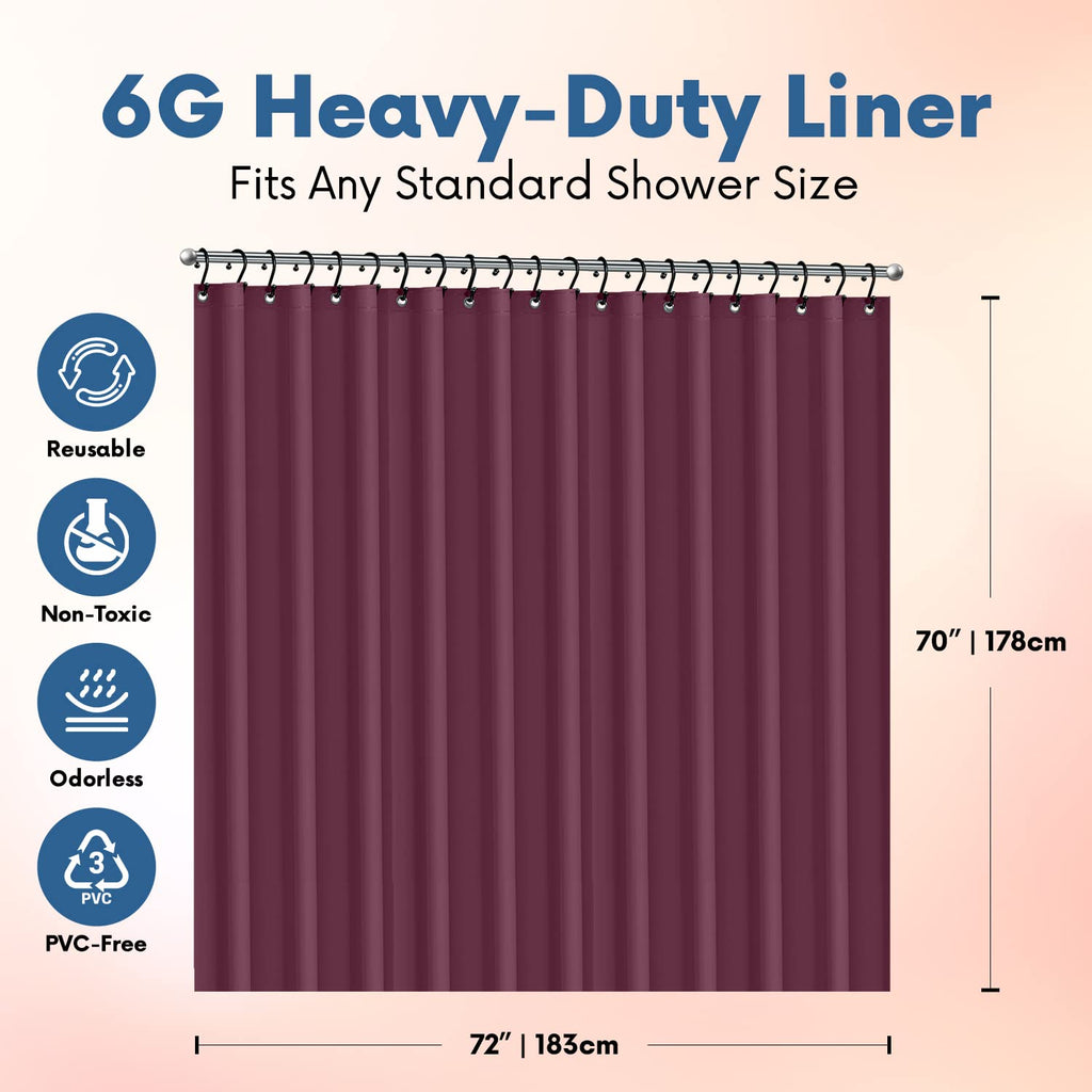 No Smell Shower Curtain Liner 72x72