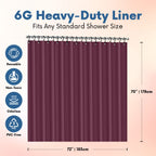 No Smell Shower Curtain Liner 72x72
