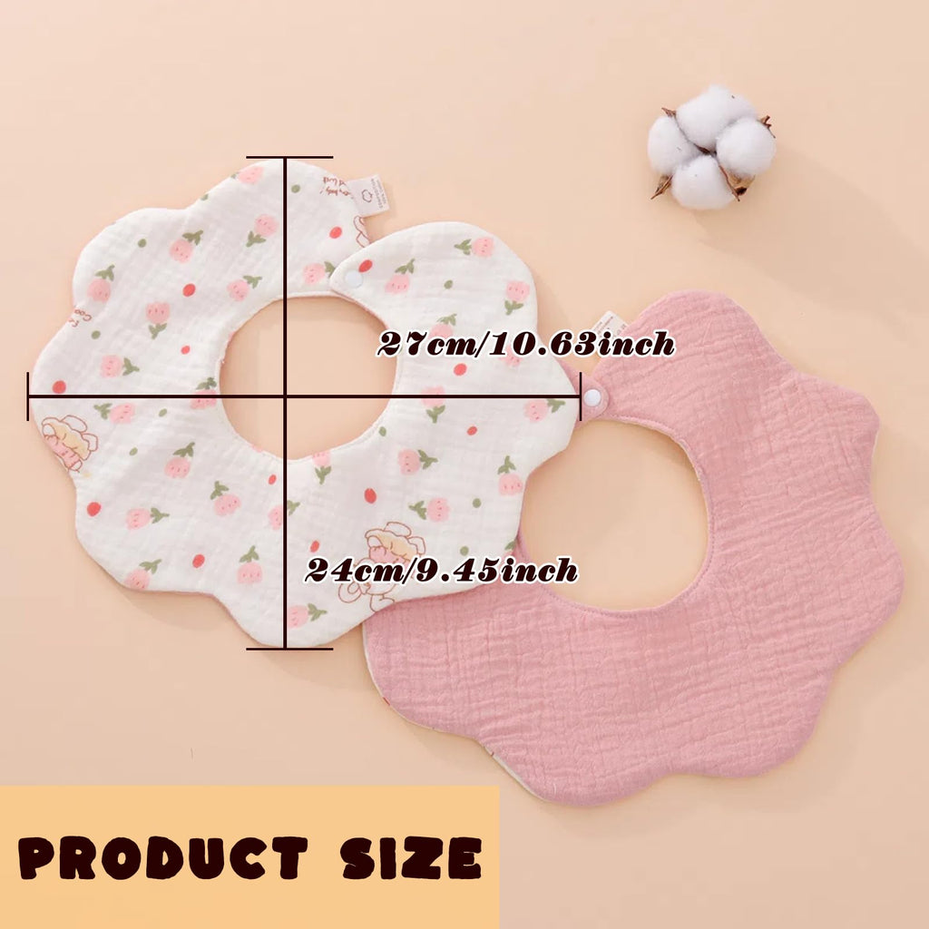 DOSMINE Organic Cotton Muslin Baby Bibs - view 3