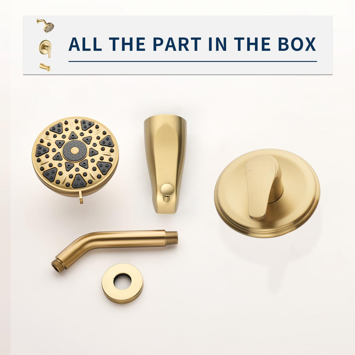 DIFEINI Tub Shower Faucet Combo Set Bathtub Faucet Set Shower System with Tub Spout Shower Tub Kit Shower Valve and