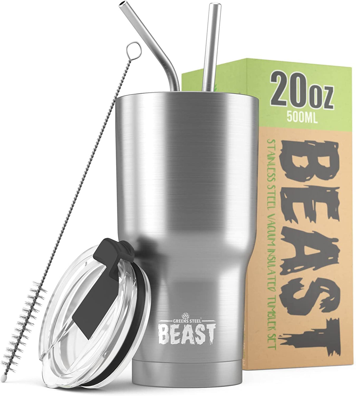 Beast Stainless Steel Vacuum Insulated Tumbler - Stainless Steel / 20 Ounces