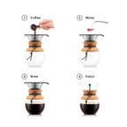 Bodum 34oz Pour Over Coffee Maker, High-Heat Borosilicate Glass with Reusable Stainless (additional view 1)