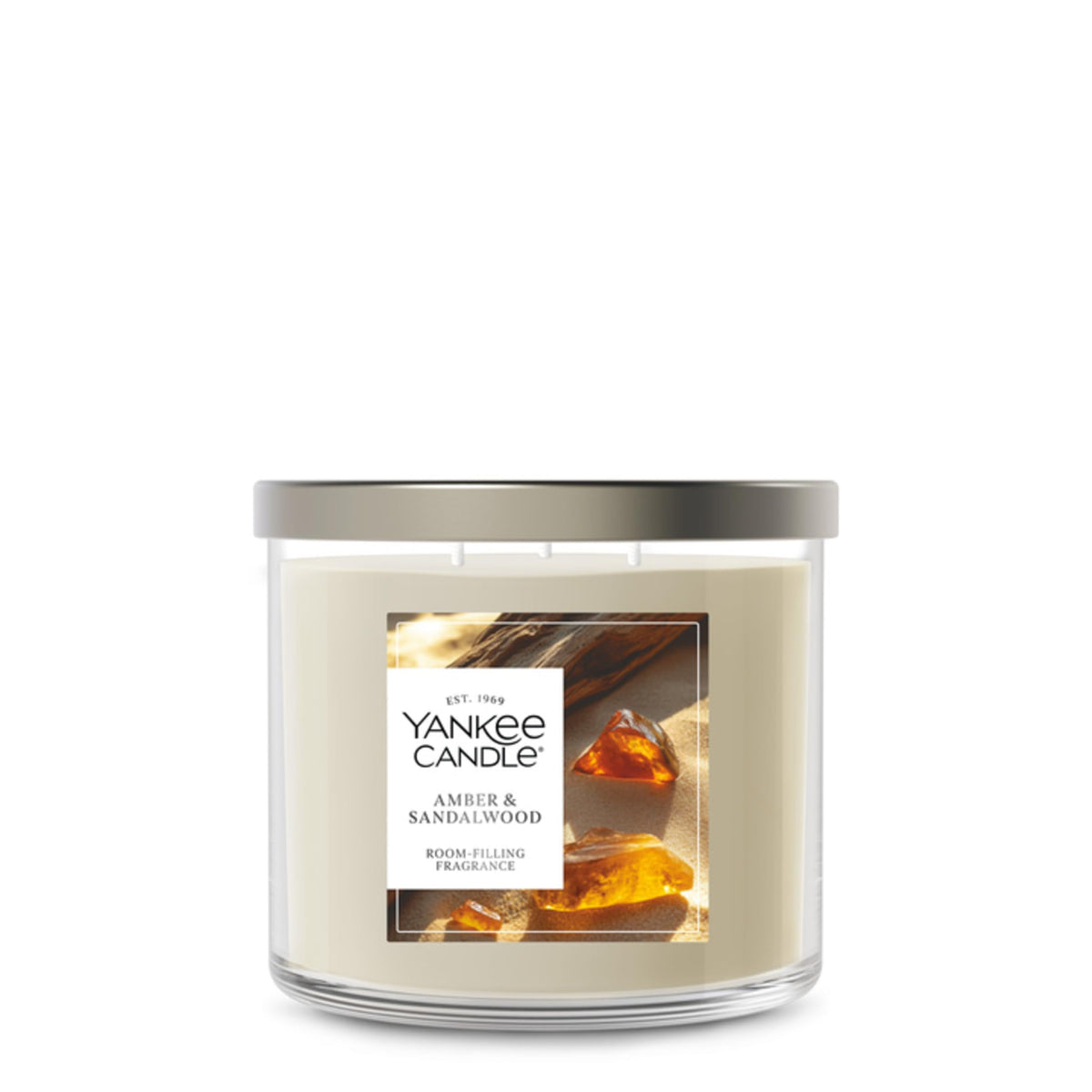 Yankee Candle Amber & Sandalwood Scented Candle, 14.5oz 3-Wick
