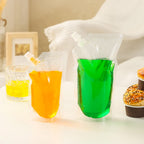 OHMAXHO Plastic Reusable Drink Pouches for Adults - A【8OZx4PCS+16OZx4PCS】 view 7