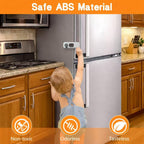 Fridge Locks for Kids with Strong Adhesive - Gray / 5 Pack view 5