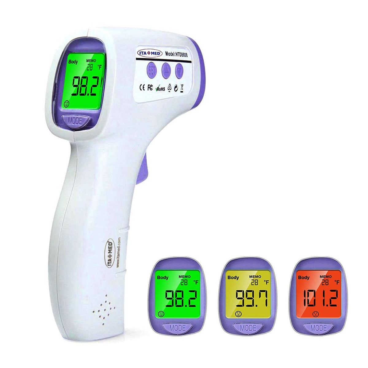 ITA-MED Digital Non-Contact Infrared Forehead Thermometer for Adults & Kids, Accurate