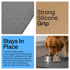 GORILLA GRIP Dog Food Mat, 100% Waterproof Silicone