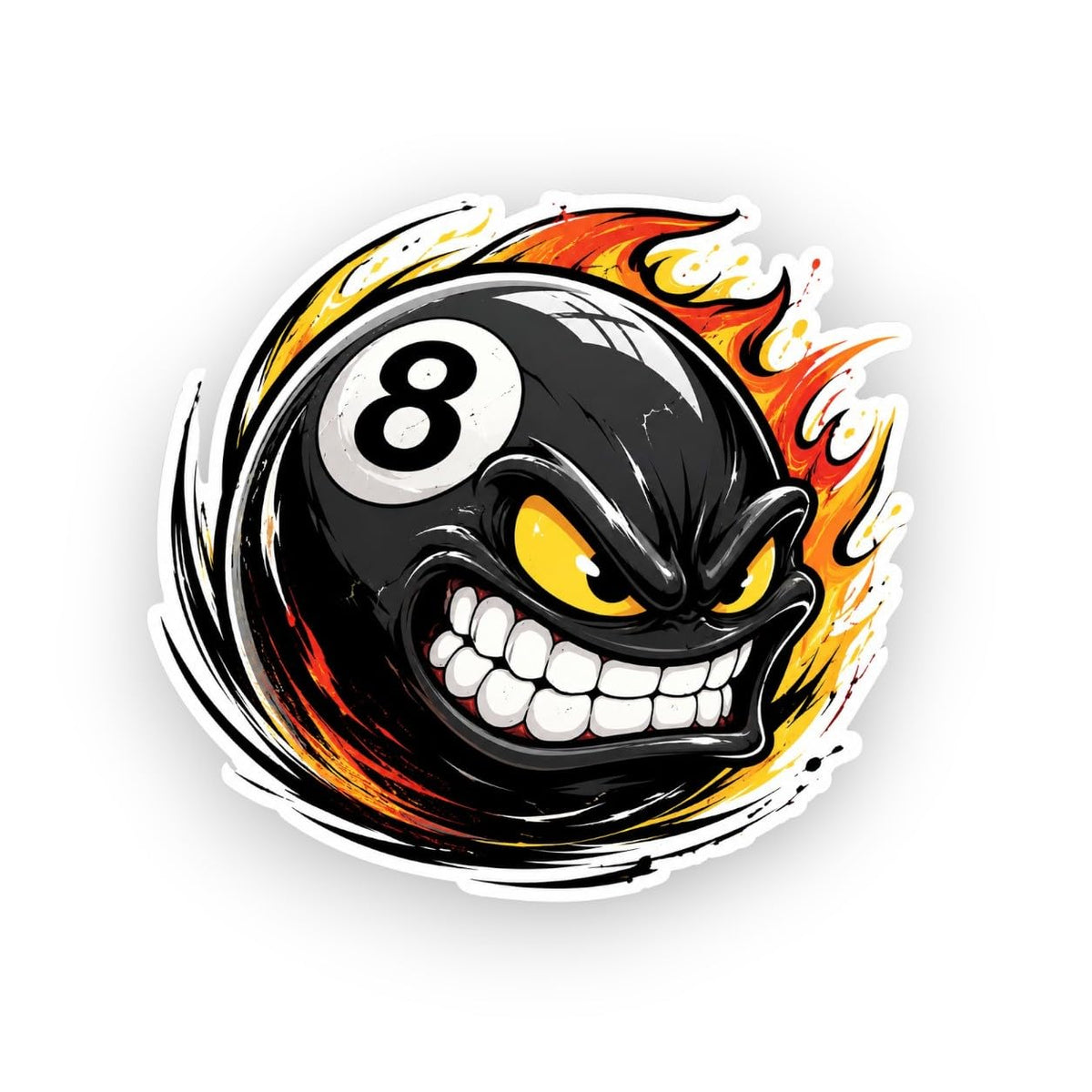 8 Ball Sticker Billiards Waterproof Vinyl Decal for Car Laptop 5''