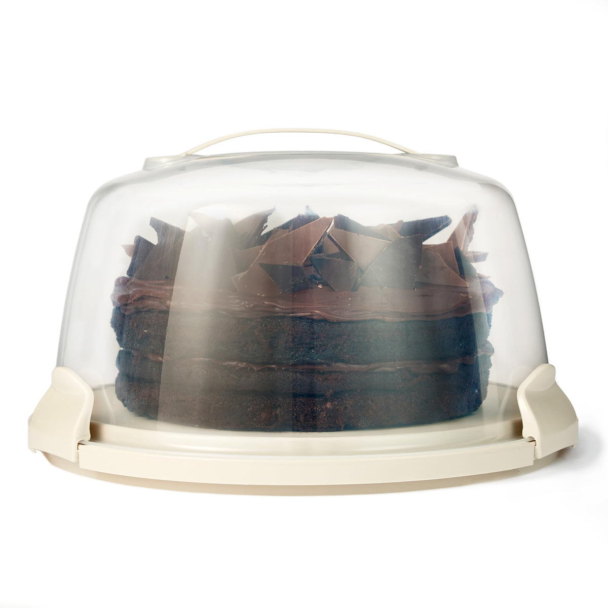 Amazon Basics Cake Carrier with Handle and Locking Lid, Round, Fits 11.8 in. Cake