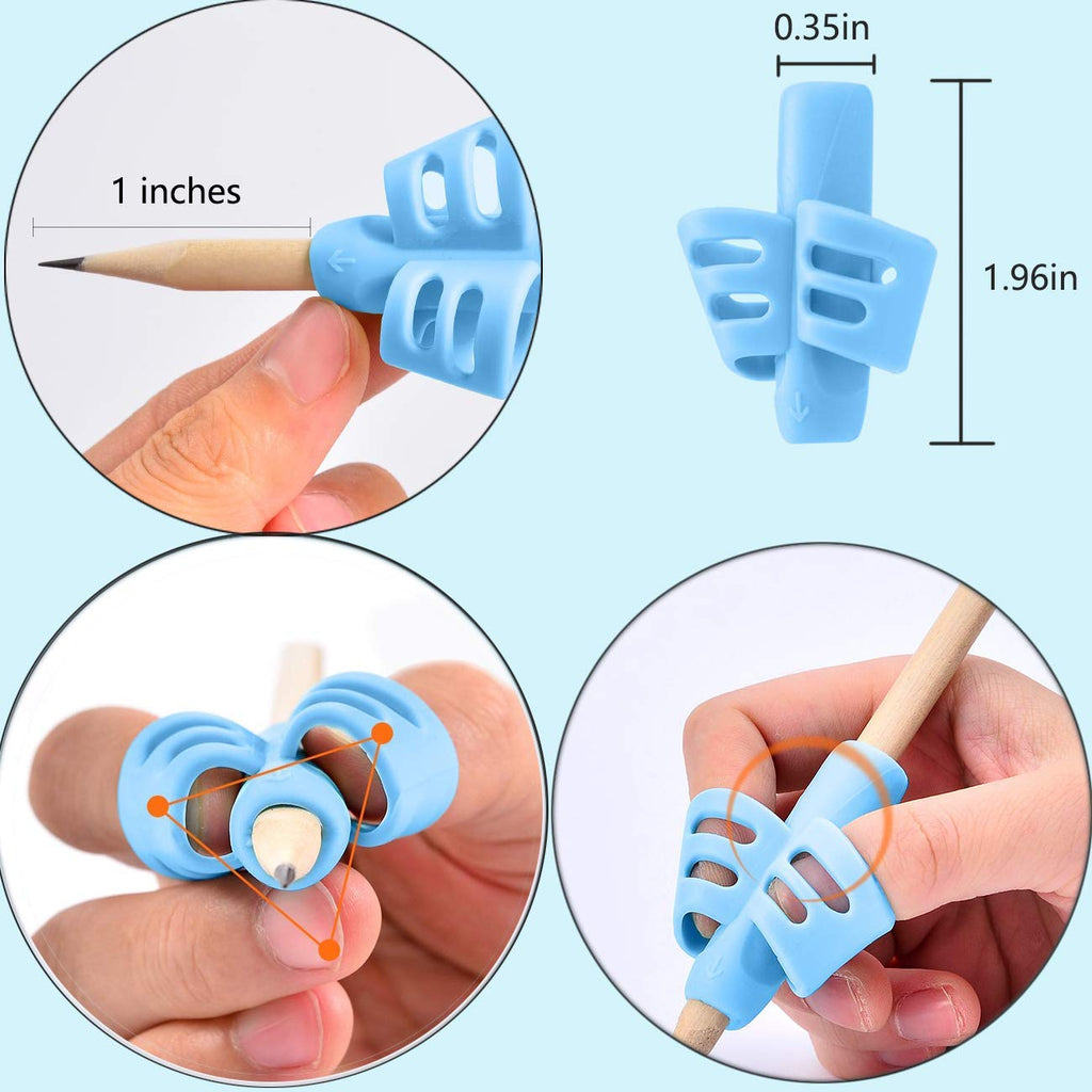 JuneLsy Pencil Grips Pencils Grips for Kids Handwriting Posture Correction Training Writing AIDS for Kids Toddler (Pack of 18)