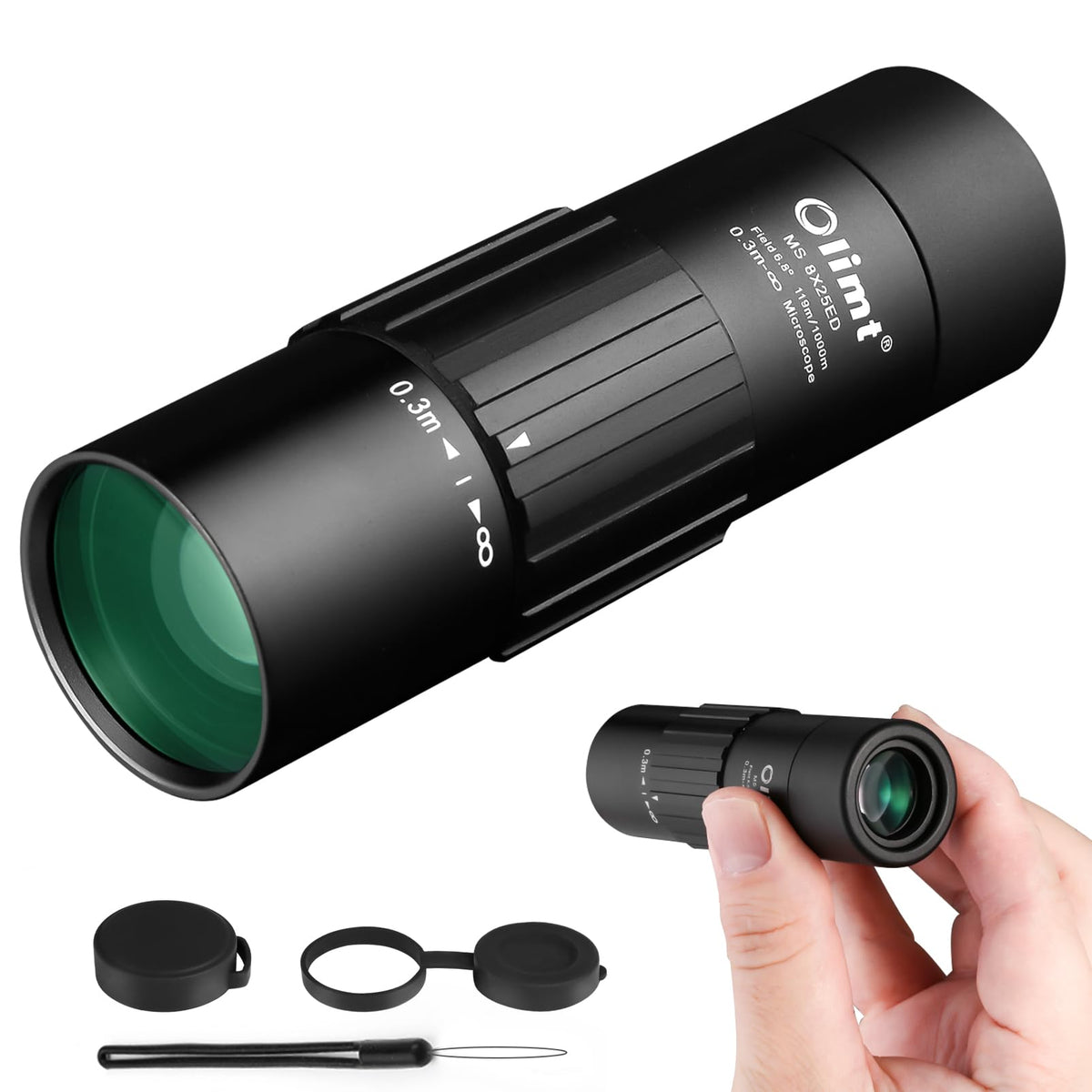 Olimt 8x25 Monocular Telescope, Mini Pocket Compact Small Size Portable Handheld