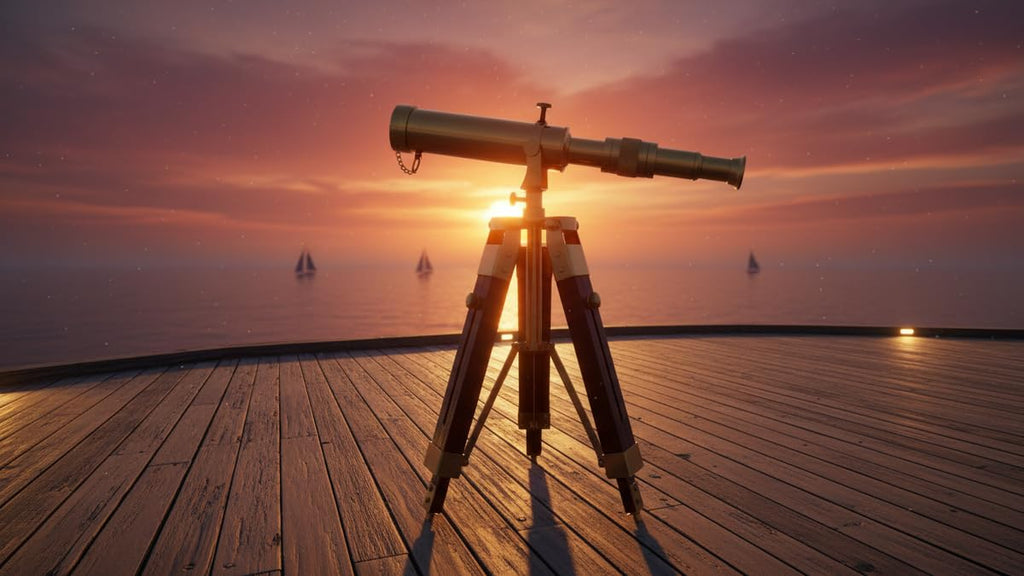 Vintage Brass Nautical Telescope on Tripod Stand Desktop Telescope Outdoor Adventures (additional view 3)