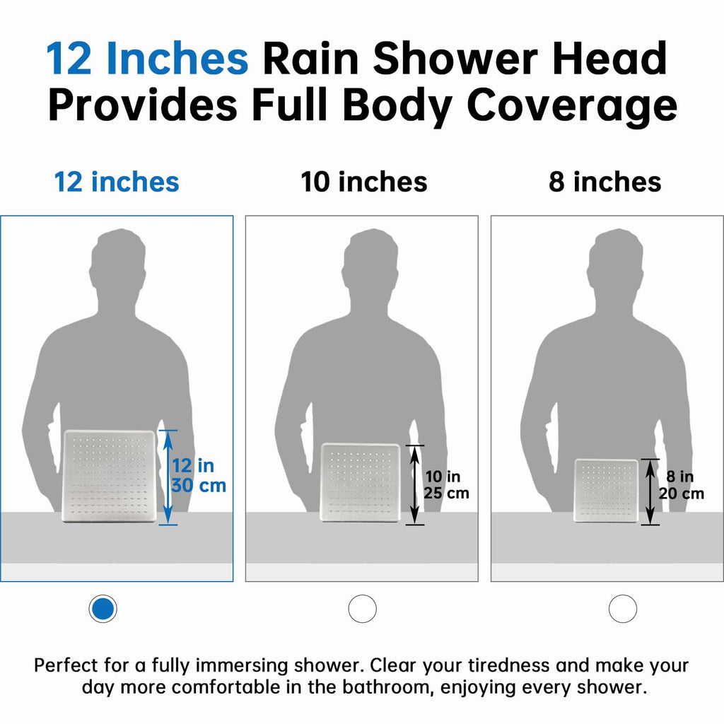 G-Promise Inch All Metal Rain Shower Head with Handheld