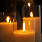 Eywamage Glass Flameless Candles with Remote - Clear view 6
