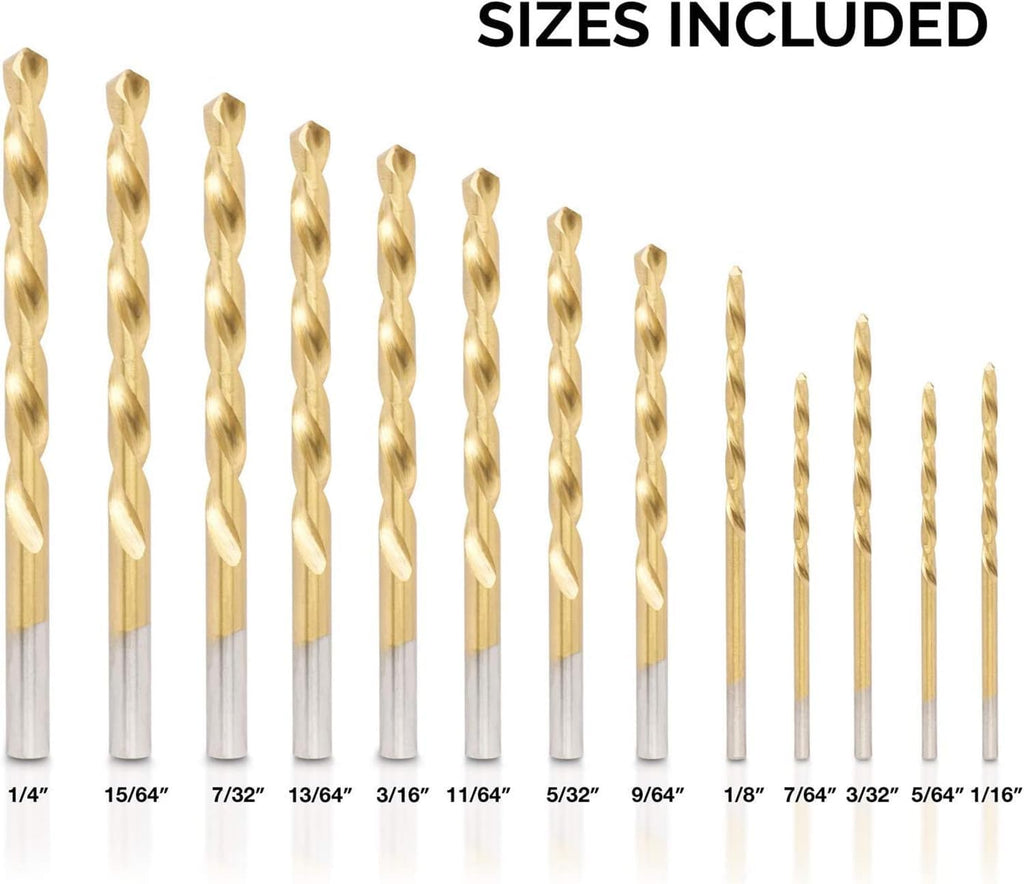 NEIKO 10038A Left-Hand Drill-Bit Set, High-Speed Steel Drills with Titanium Nitride (additional view 3)