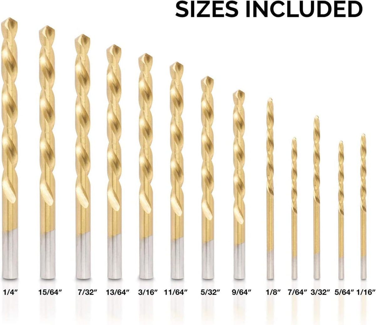 NEIKO 10038A Left-Hand Drill-Bit Set, High-Speed Steel Drills with Titanium Nitride (additional view 3)