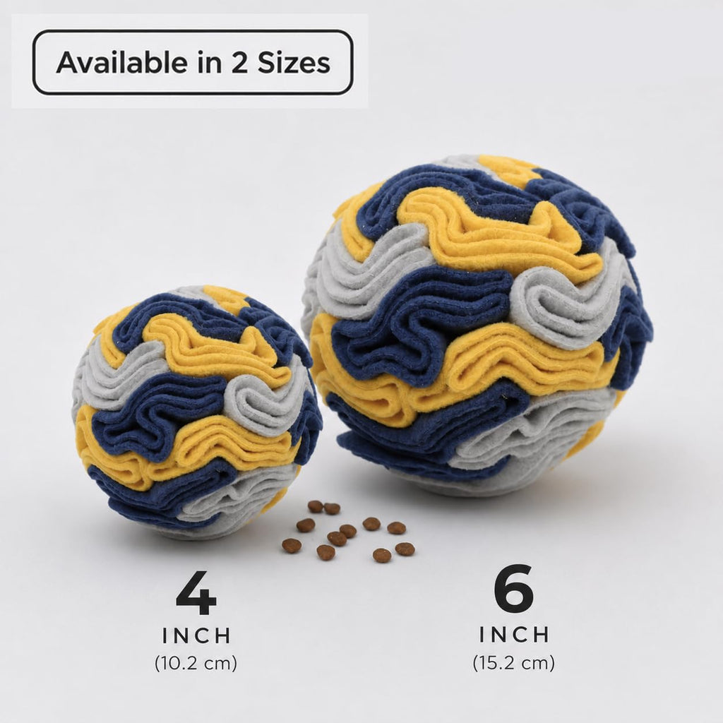 Adorepaw Snuffle Ball for Dogs - Navy&Yellow / Medium view 5