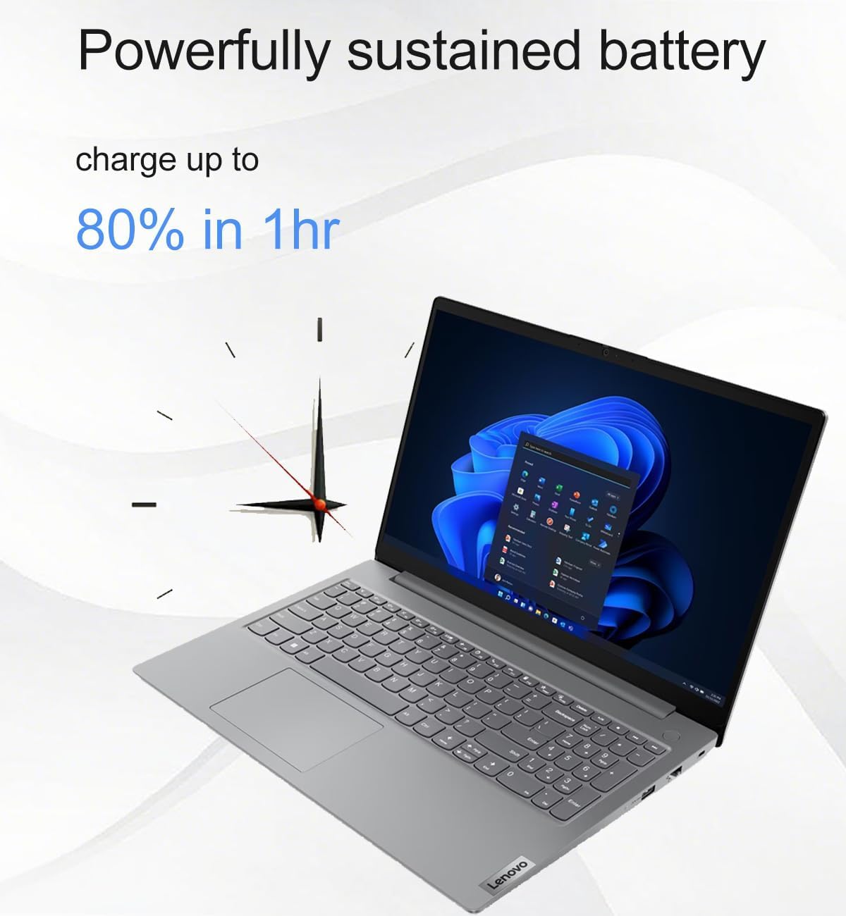 Lenovo Laptop Computer V15, AMD Ryzen 5 7520U, 16GB DDR5 RAM, 512GB SSD (additional view 4)
