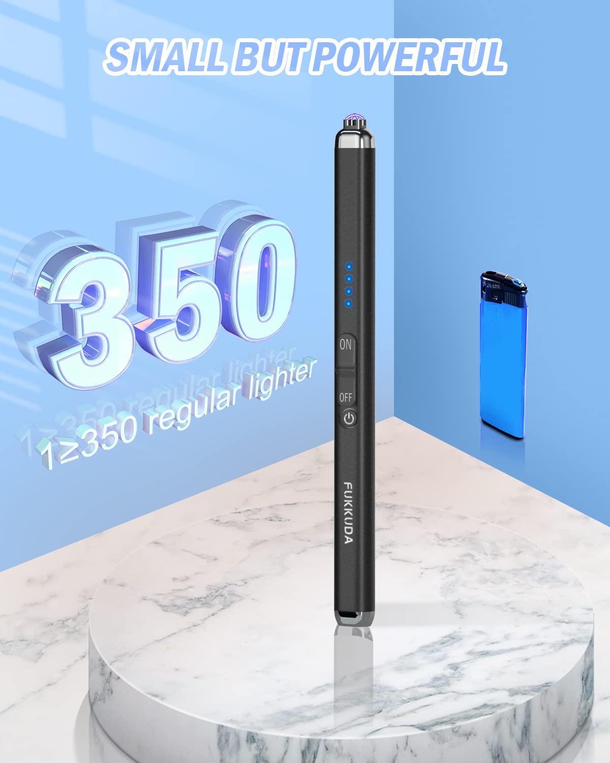 FUKKUDA Upgraded Dual Arc Electric Candle Lighter - USB Rechargeable, Windproof Flameless, Ideal Christmas Stocking