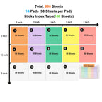 800 Sheets Transparent Sticky Notes