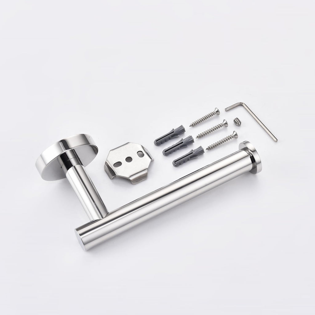 TASTOS Toilet Paper Holder SUS304 Stainless Steel Round - Polished Chrome / 1 view 6