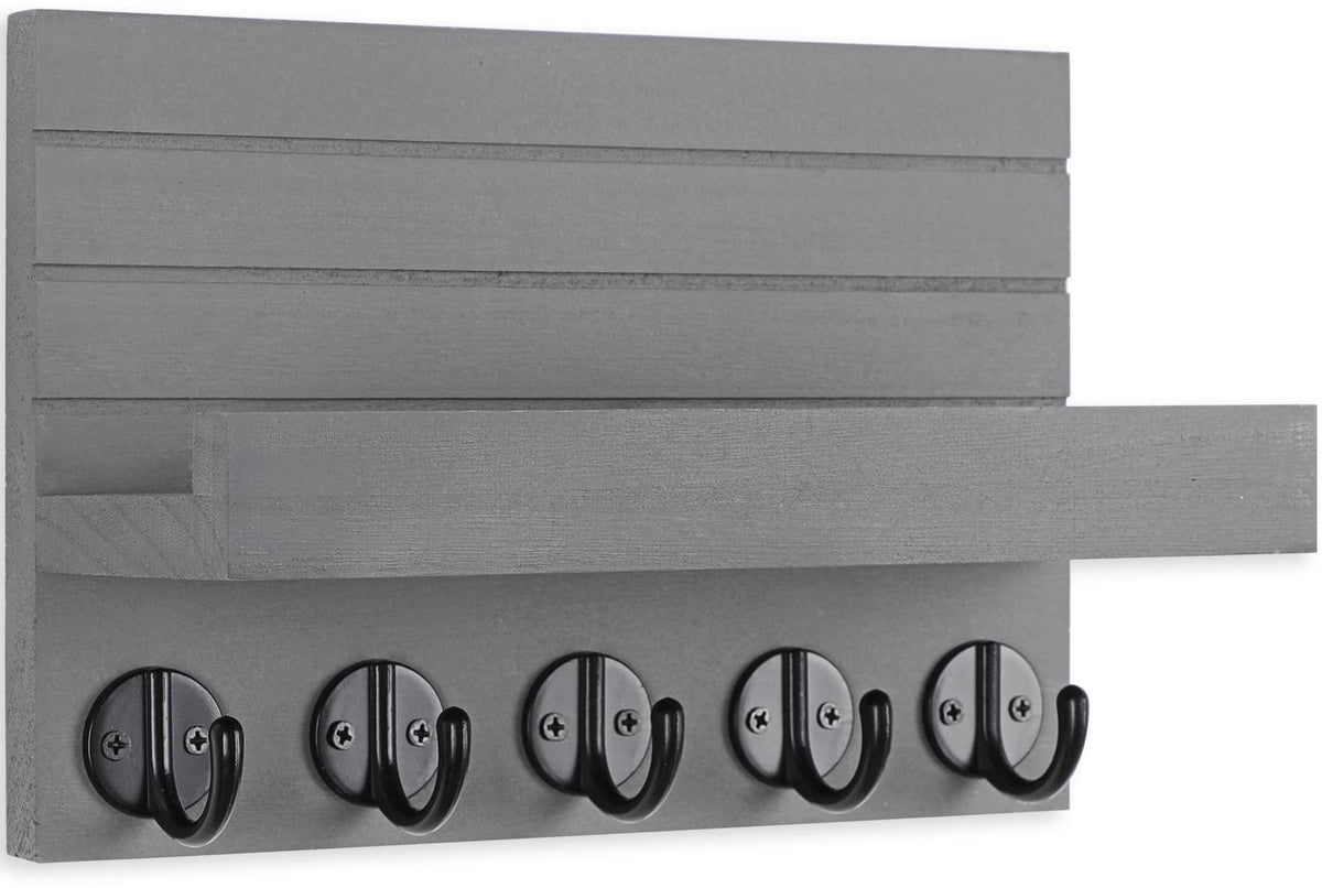 Lwenki Key Holder for Wall, Decorative Key and Mail Holder with Shelf Has Large