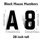SpNo1-MS 28 Inch 5 PCS Custom Metal House Numbers, Metal Address Numbers, Modern Black House Number for Outside