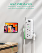 Outlet Extender with Rotating Plug - White view 3