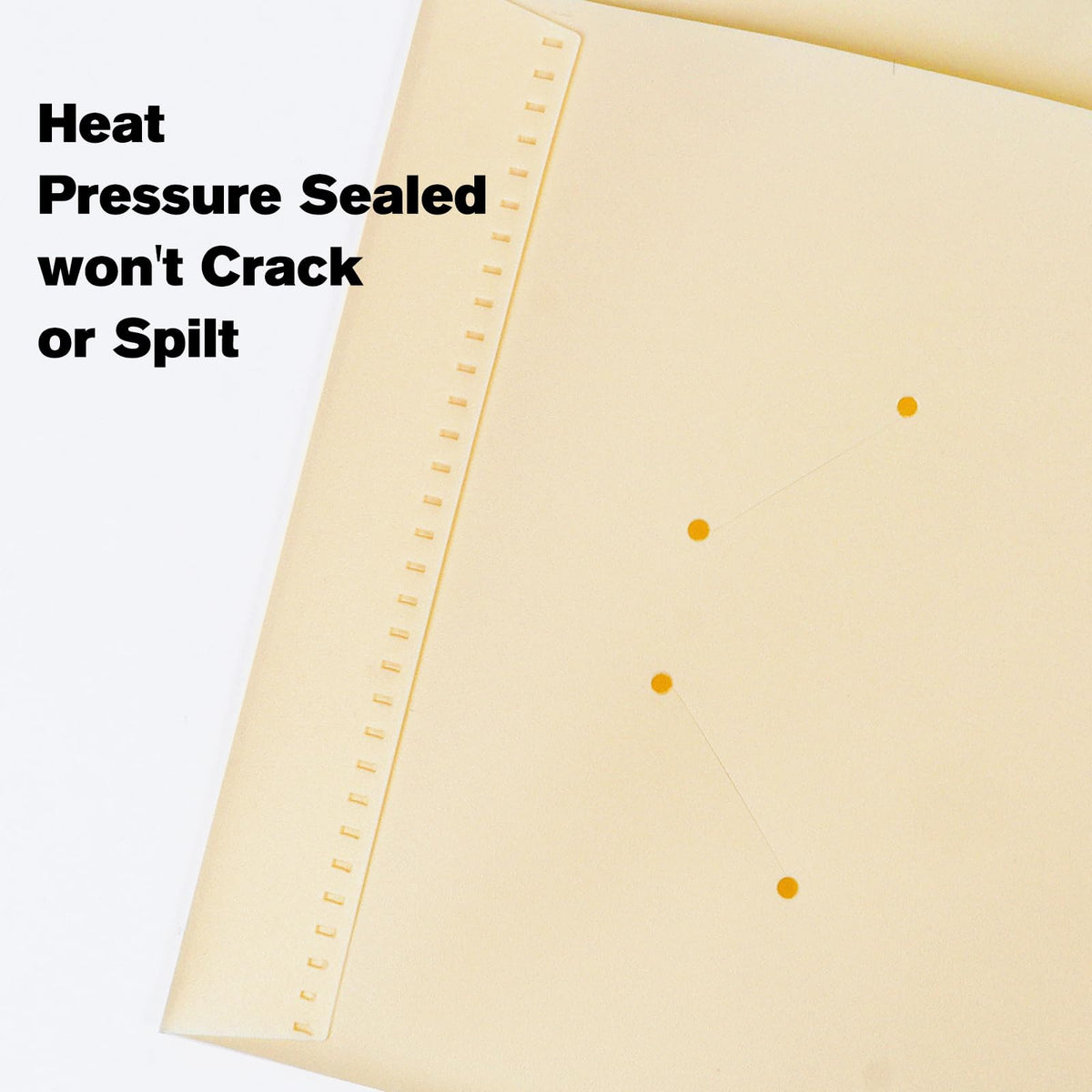 EEHZTSI Plastic Folders with Pockets - Light Yellow / 6-Pack view 3