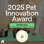 GORILLA GRIP 100% Waterproof Raised Edge BPA Free Silicone Pet Feeding Mat, Dog Cat Food Mats Contain Spills Protects