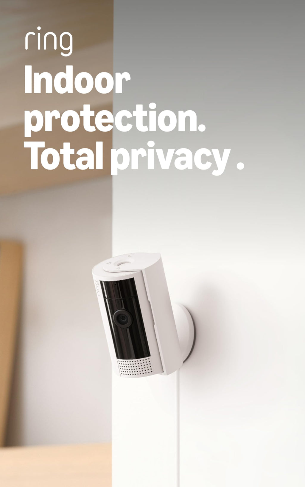 Ring Indoor Cam (newest model) — Home or business security in 1080p HD video, – White