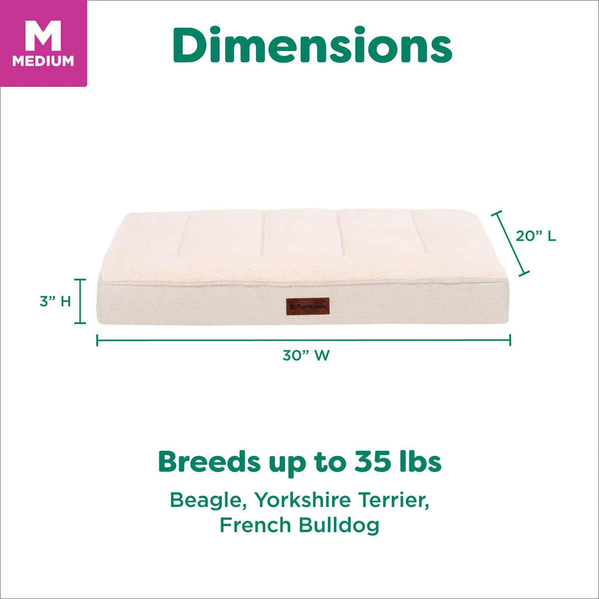 Furhaven Orthopedic Dog Bed - Wheat / Medium view 2