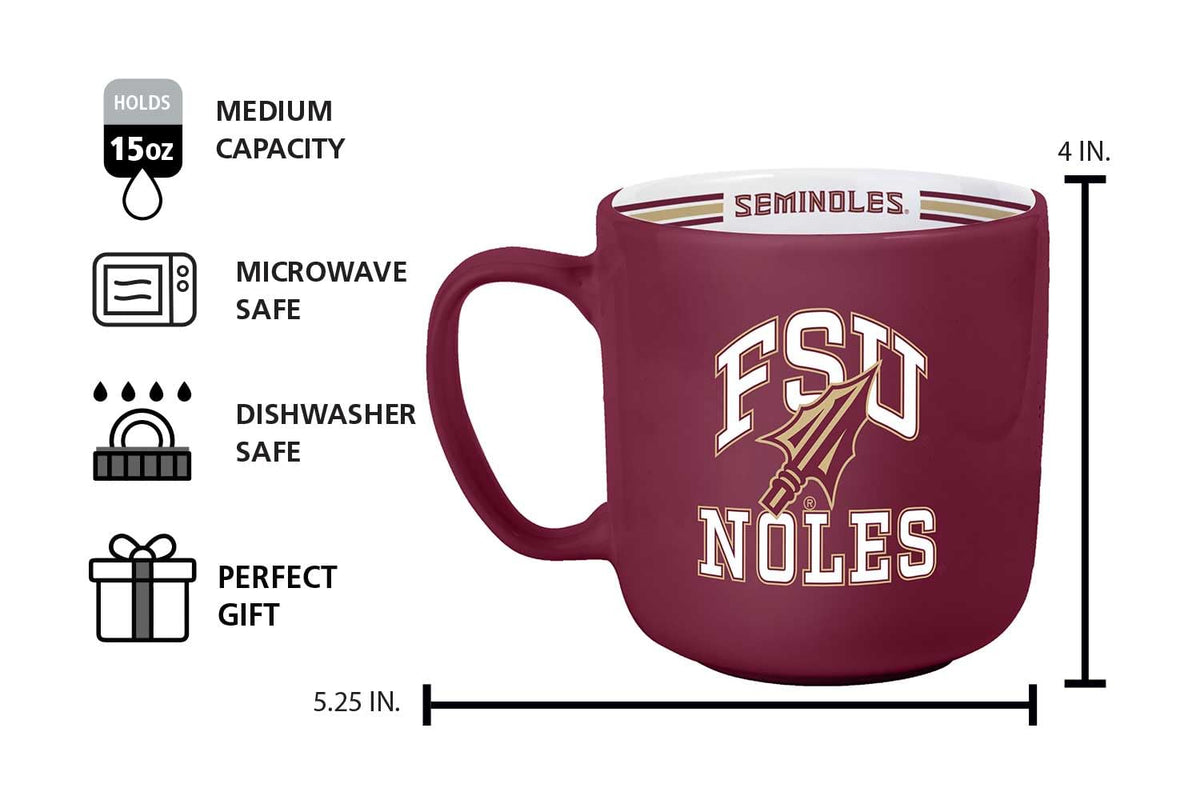 Logo Brands NCAA 15 oz Stripe Coffee Mug - Florida State Seminoles view 2