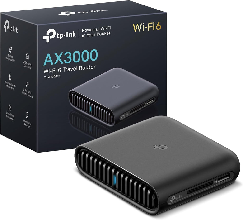 TP-Link Roam 6 AX3000 Dual-Band Wi-Fi 6 Travel Router (TL-WR3002X)