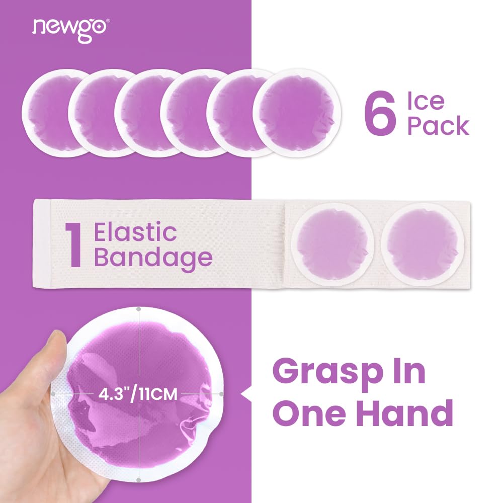 NEWGO Small Ice Packs for Injuries - Purple - 6 Pack view 2