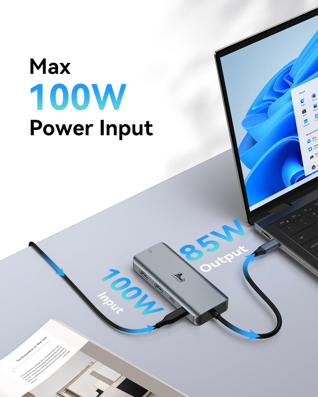 LIONWEI USB C Hub Docking Station Laptop - 9-in-1 (2 HDMI) view 3