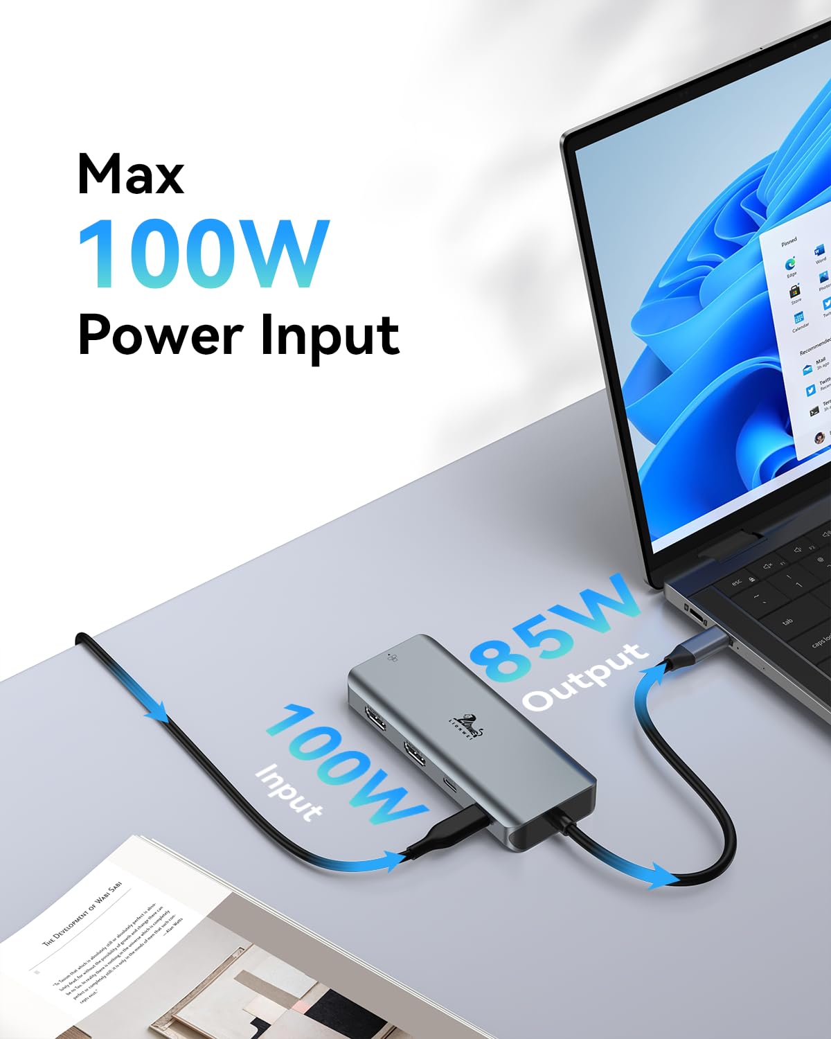 LIONWEI USB C Hub Docking Station Laptop - 9-in-1 (2 HDMI) view 3