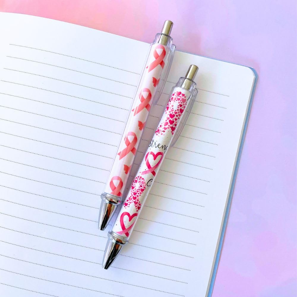 YJ PREMIUMS 6PC Ballpoint Pens - Breast Cancer Awareness view 4
