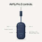 Twelve South AirFly Pro 2, Bluetooth Adapter, Pair 2 AirPods - Coastal Blue view 3