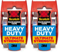 Scotch Heavy Duty Shipping Packing Tape, Clear, Shipping and Packaging Supplies, 1.88 in. x 27.7 yd., 1 Tape Roll with (Pack of 2)