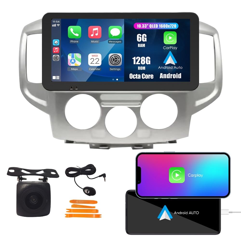 Wostoke Car CarPlay Android Auto Navigation Stereo GPS Radio Reverse Camera Display