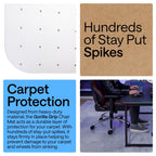 GORILLA GRIP Office Chair Mat for Carpet Floors, Heavy Duty