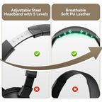 KVIDIO Wired Headphones with Mic - Black view 5