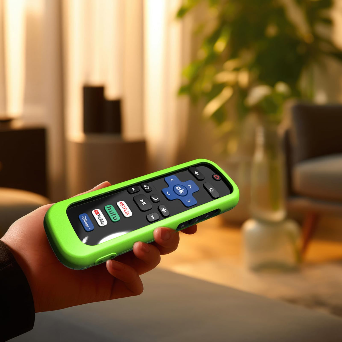 Cover for Roku Stick Remote - Green view 2